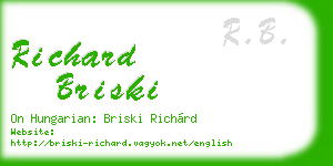 richard briski business card